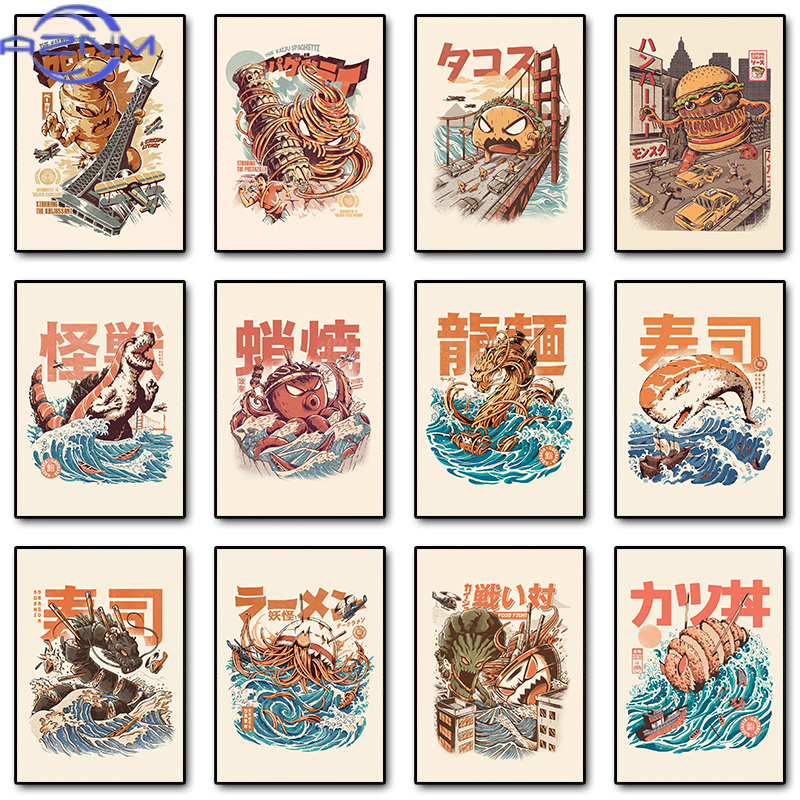 Lifestyle Of Japanese - AZNM Japanese Kaijus Food Sushi Ramen