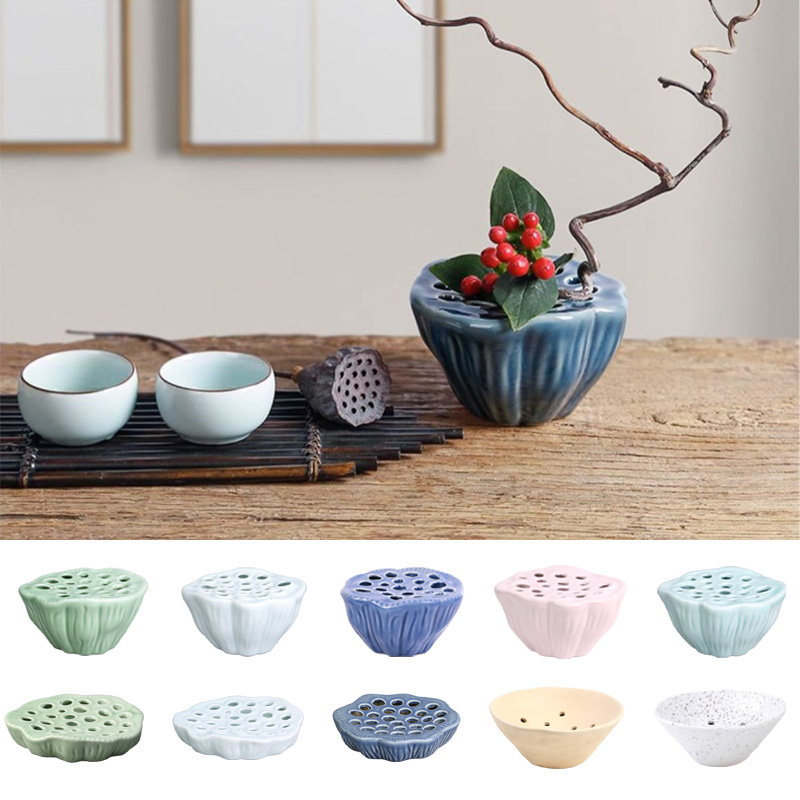 1pcs Chinese Style Lotus Shape - Ikebana Vase Kenzan のレビューと価格