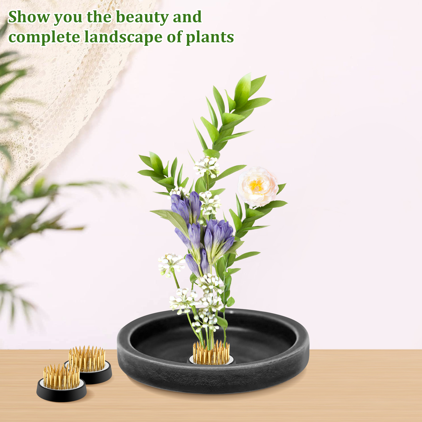 8Pcs Round Flower Frog Holder  - Ikebana Vase Kenzan のレビューと価格