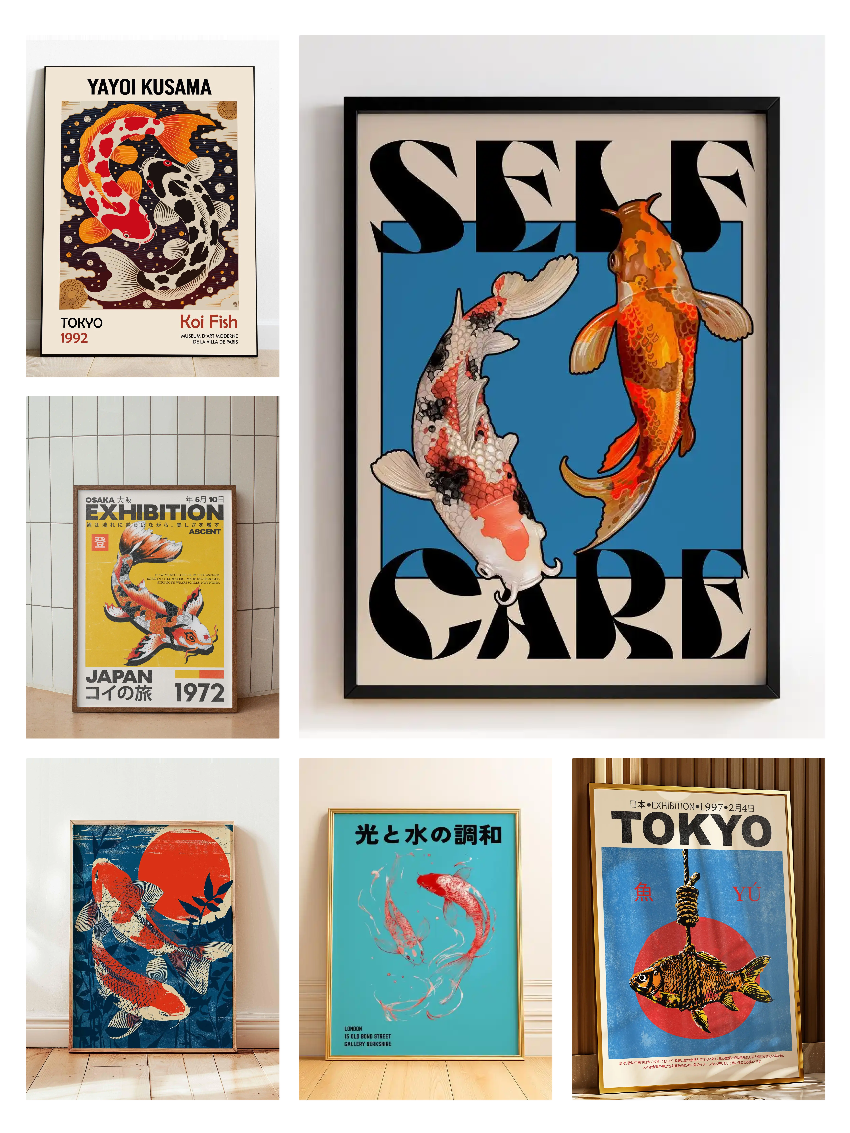 Japanese Red Koi Fish Canvas P - Lifestyle Of Japanese のレビューと価格