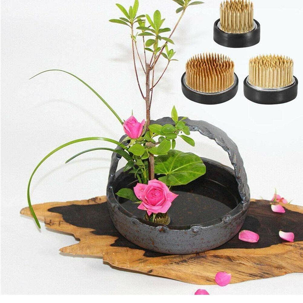 Round Ikebana Flower Frog With - Ikebana Vase Kenzan のレビューと価格