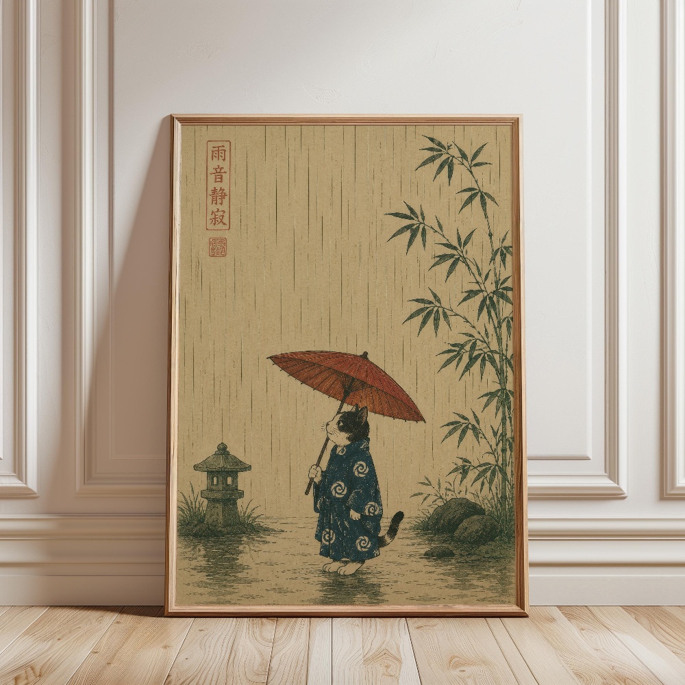 Black Cat Eating Ramen Rainy G - Lifestyle Of Japanese のレビューと価格
