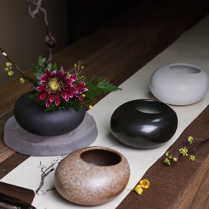 Ceramic Vase Japanese Style Ik - Ikebana Vase Kenzan のレビューと価格