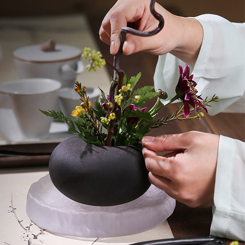 Ceramic Vase Japanese Style Ik - Ikebana Vase Kenzan のレビューと価格