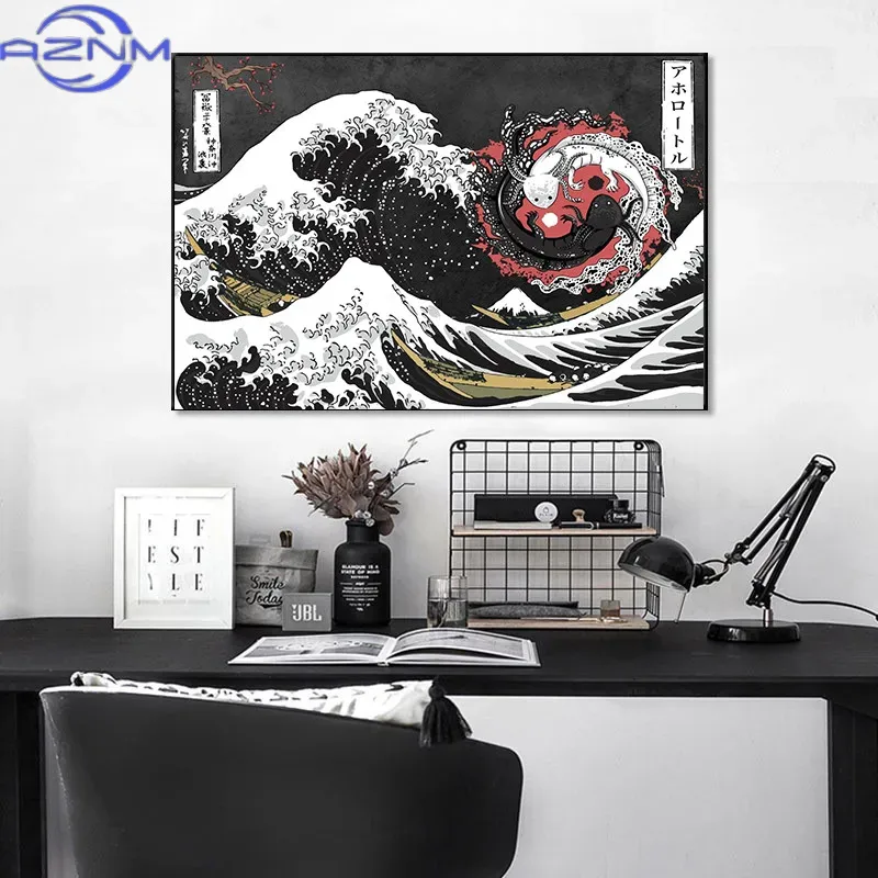 AZNM Canvas Painting Big Wavy  - Japanese Traditional Lifestyle のレビューと価格
