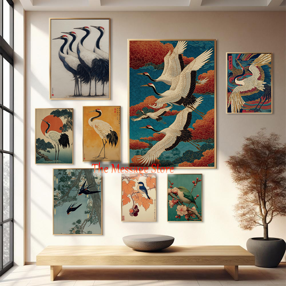 Traditional Nature Crane Birds - Japanese Traditional Lifestyle のレビューと価格