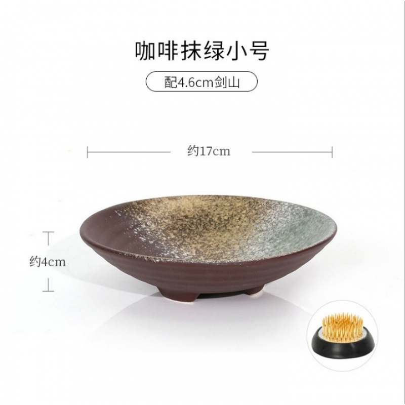 Retro Zen Ceramic Three Footed - Ikebana Vase Kenzan のレビューと価格