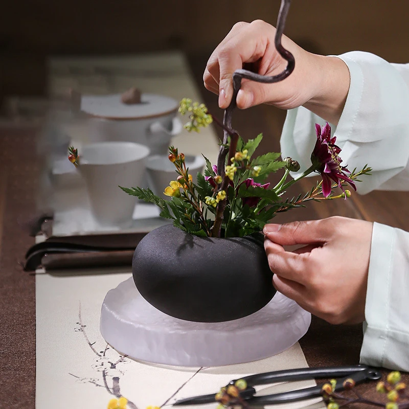 Japanese Frog Ceramic Vase Ike - Ikebana Vase Kenzan のレビューと価格