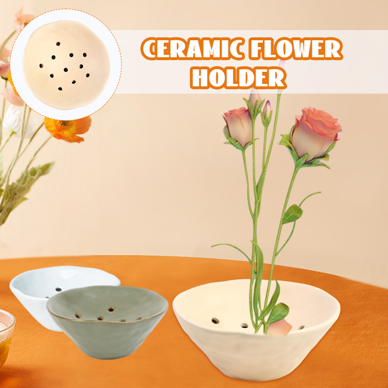 Caves Flower Pot Kenzan Cerami - Ikebana Vase Kenzan のレビューと価格